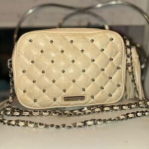 Rebecca Minkoff Cream Quilted Crossbody Bag